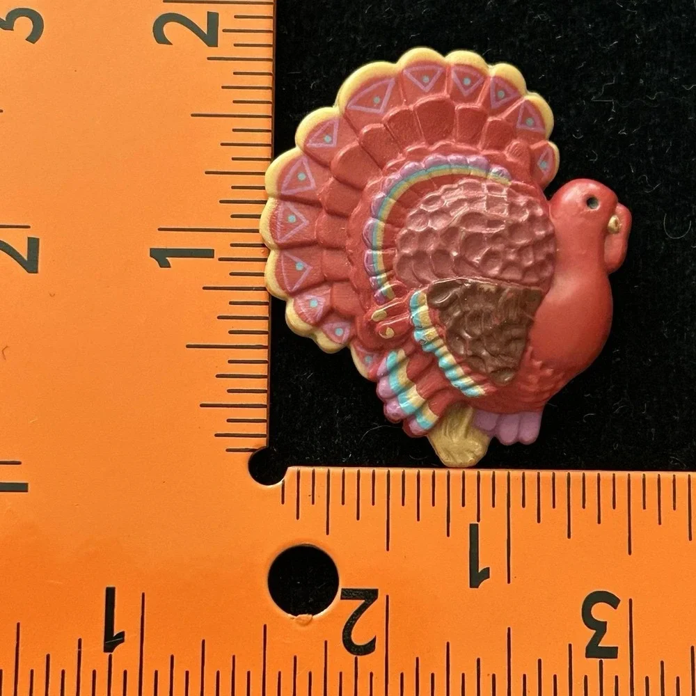Vintage Hallmark Cards Thanksgiving Turkey Brooch Pin 1980s 1990s
